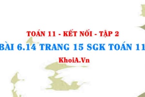 Bài 6.14 trang 15 Toán 11 Kết nối tri thức Tập 2